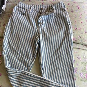 Target Blue & White Striped Jeans